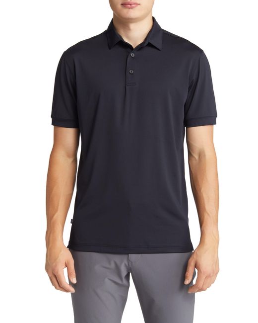 Mizzen+Main Black Versa Solid Golf Polo for men