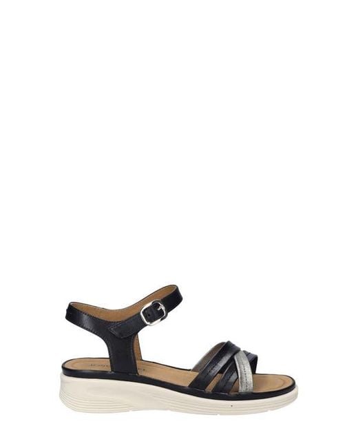 Josef Seibel White Sevran Ankle Strap Platform Wedge Sandal