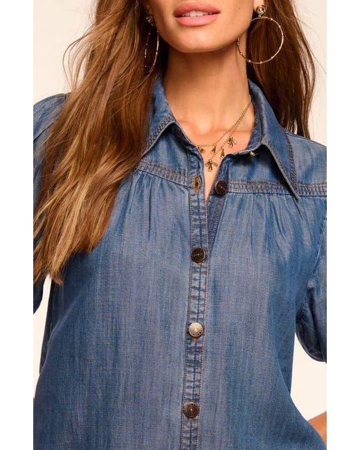 Ramy Brook Blue Noah Button-Up Shirt