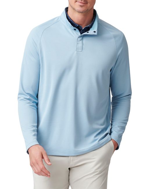 Rhone Blue Clubhouse Performance Quarter Snap Top for men
