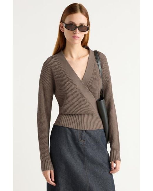 MODERN CITIZEN Black Maren Cropped V-Neck Sweater