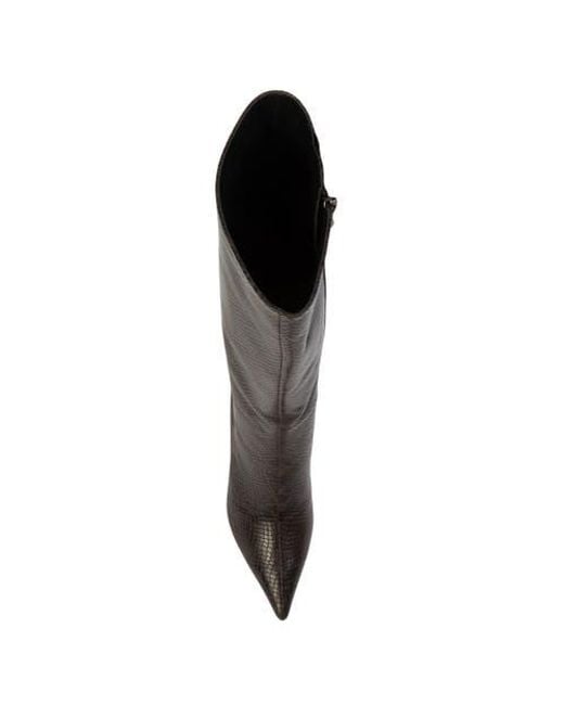 Black Suede Studio Black Draya 80 Snake Boot
