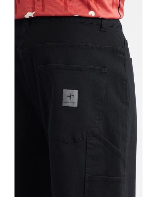 Saint Studio Black Painter Shorts for men