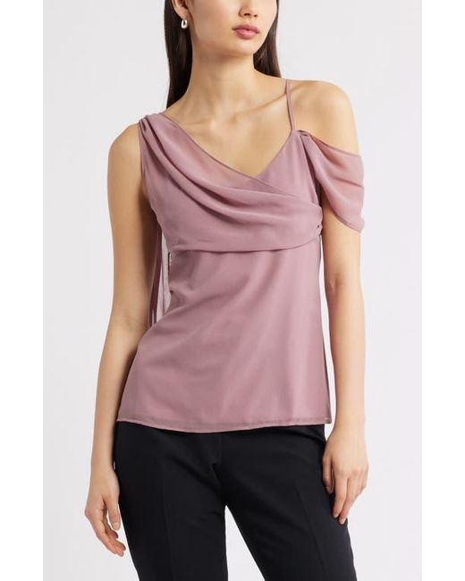 Open Edit Purple Drape Scarf Top