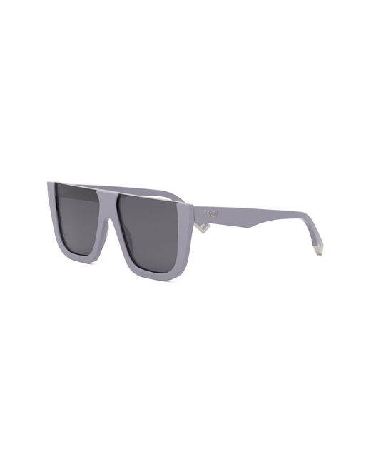 Fendi Gray Way Flat Top Sunglasses