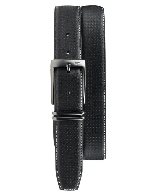 Nike Black Perforated Leather Belt for men
