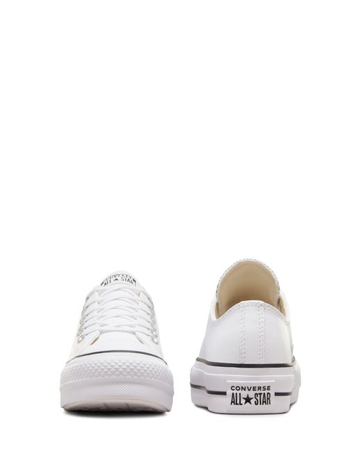 Converse White Chuck Taylor All Star Lift Low Top Leather Sneaker