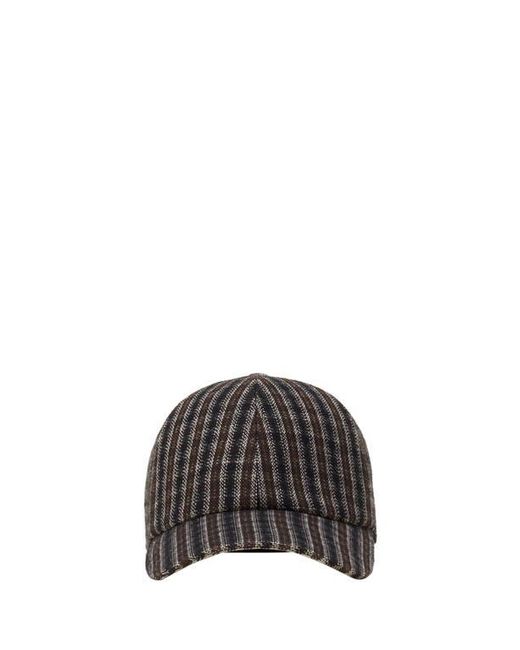 Lanvin Black Checkered Cap for men