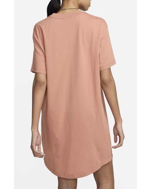 Nike Pink Sportswear Essential T-shirt Dress
