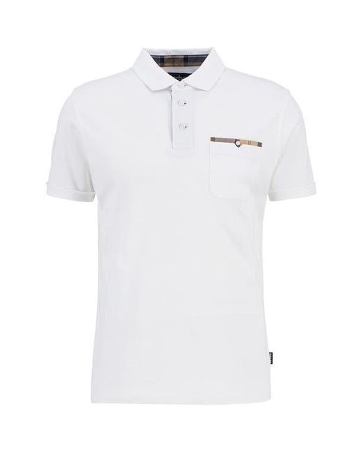 Barbour White Corpatch Polo for men