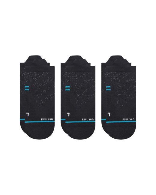 Stance Black 3-Pack Athletic Tab Back Socks for men
