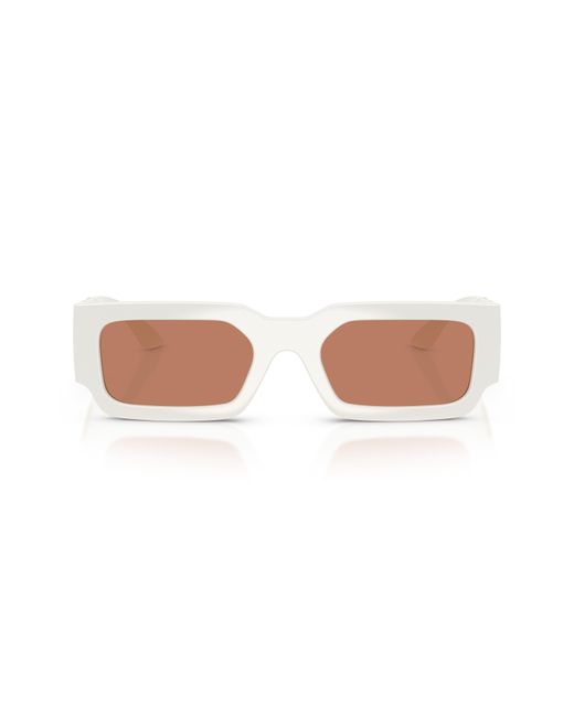 Versace Brown 54Mm Rectangular Sunglasses for men