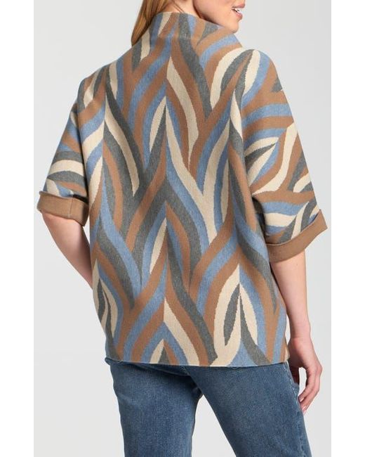 Apny Black Interlacing Lines Cowl Neck Sweater
