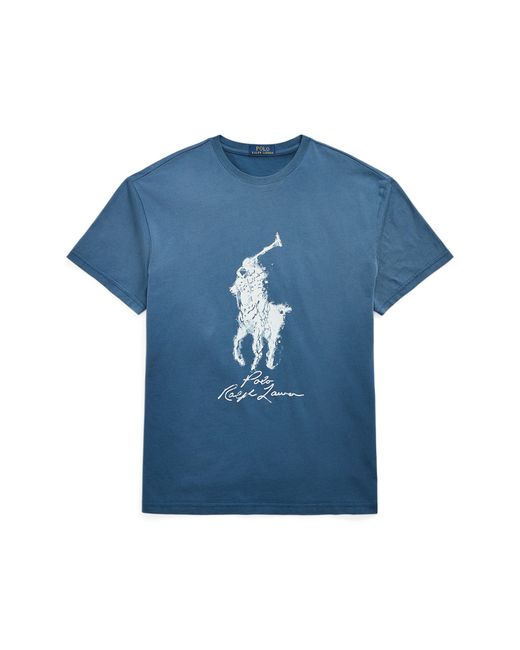 Polo Ralph Lauren Blue Big Pony Classic Fit Interlock Graphic T-shirt for men