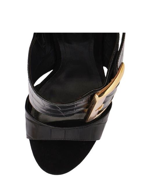 SCHUTZ SHOES Black Beatrix Slide Sandal