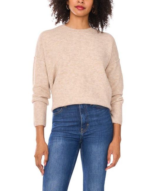 Vince Camuto Blue Exposed Seam Crewneck Sweater