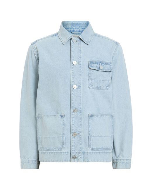 AllSaints Blue Eavis Denim Chore Jacket for men