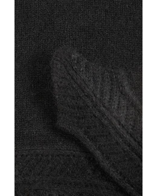 Echo Black Fuzzy Scarf Hood