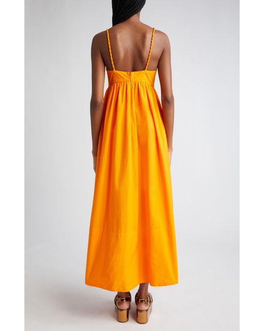 Farm Rio Orange Cotton Maxi Dress