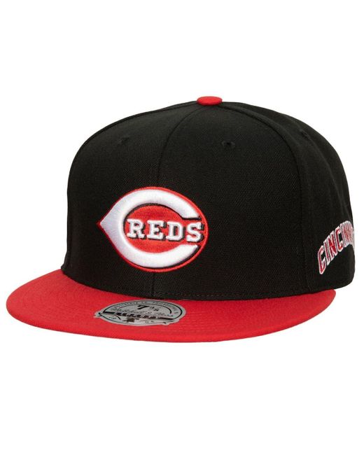 Mitchell & Ness /red Cincinnati Reds Bases Loaded Fitted Hat At