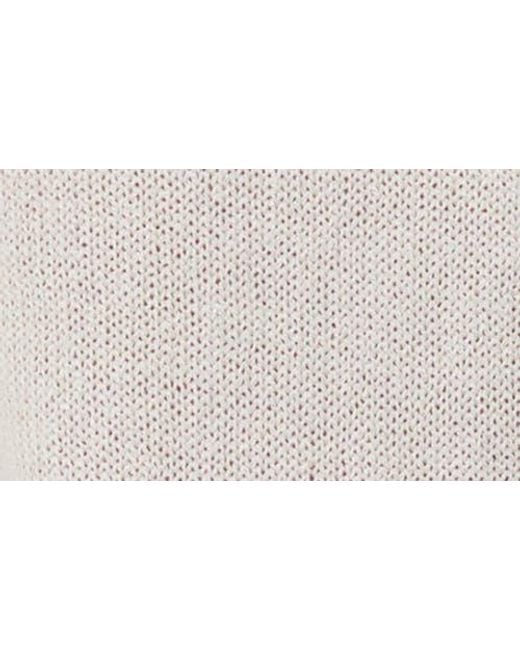 Mango White Madeano Short Sleeve Crewneck Sweater