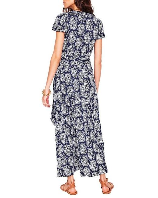 Boden Blue Nicola Paisley Print Jersey Dress