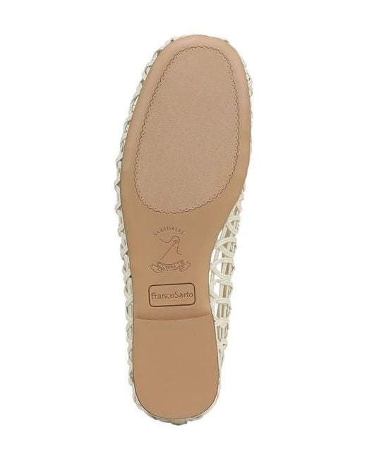 Franco Sarto White Amalia Flat