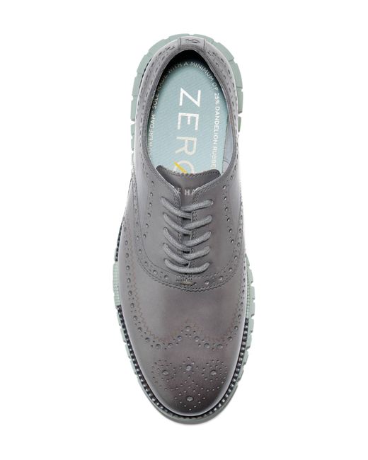 Cole Haan Gray Zerogrand Remastered Wingtip Derby Sneaker for men