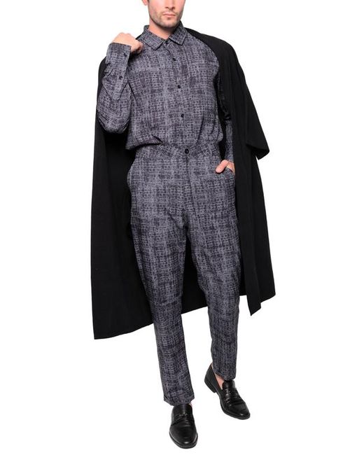 DAI MODA Black Buya Open Sweater Duster for men