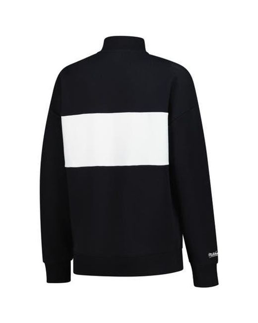 Mitchell & Ness Black Bay Packers Quarter-Zip Jacket