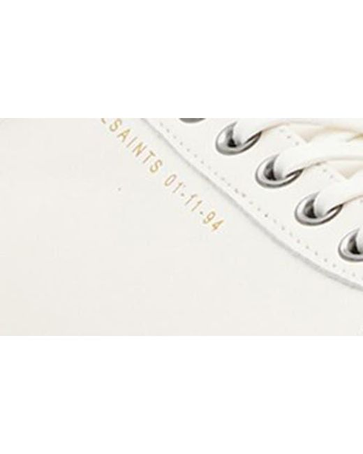 AllSaints White Brody Low Top Sneaker for men