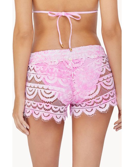 PQ Swim Pink Lace Cover-up Shorts