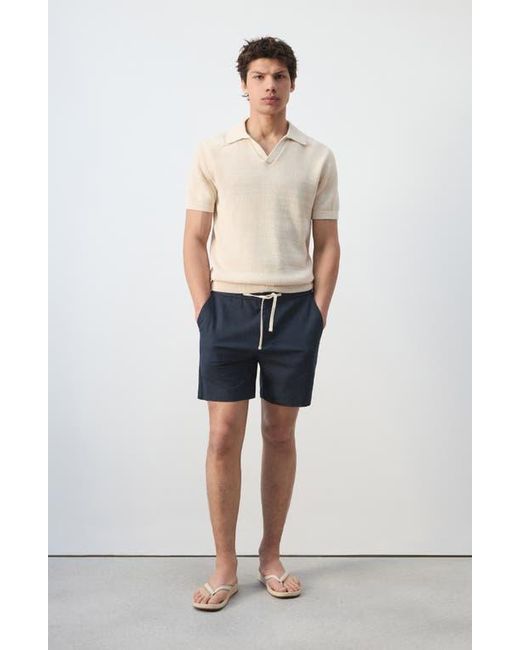 Mango Blue Drawstring Shorts for men