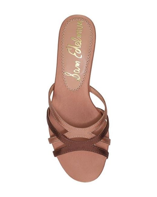 Sam Edelman Brown Camille Kitten Heel Sandal