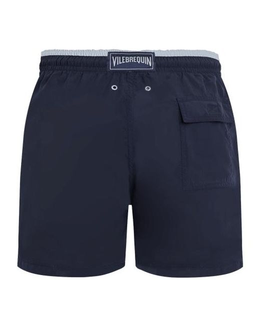 Vilebrequin Blue Solid Bicolor Swim Shorts for men
