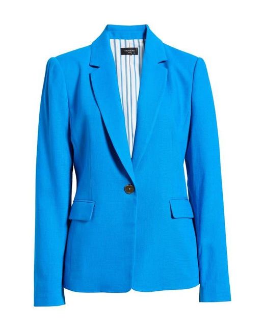 Tahari Blue One-Button Blazer