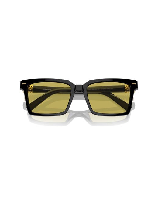 Miu Miu Green 55mm Rectangular Sunglasses