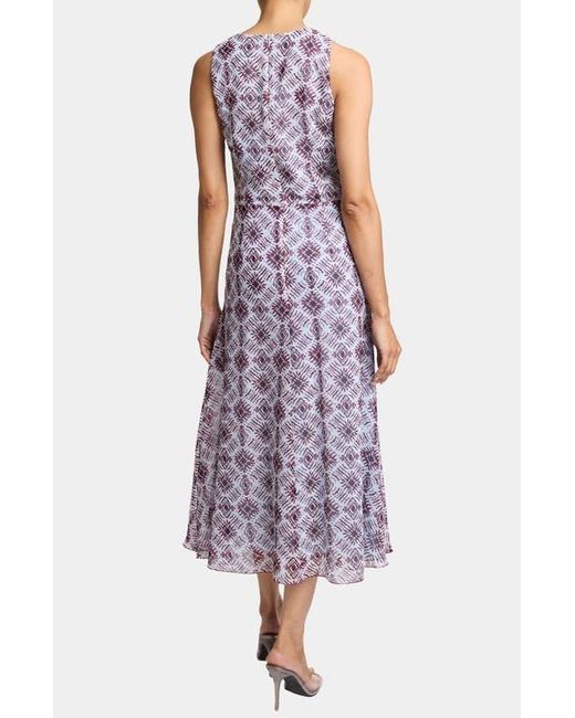 Santorelli Purple Eden Midi Georgette Dress
