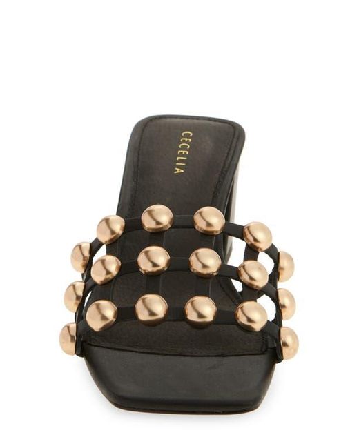 Cecelia New York Black Beth Slide Sandal