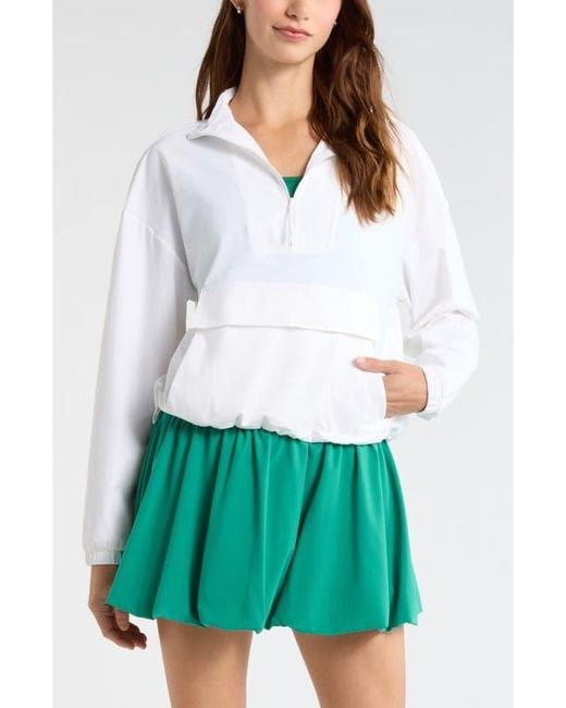 Zella White Transit Pullover Jacket