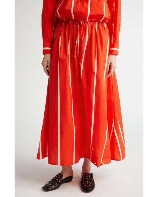 Marimekko Buklee Puhveli Cotton Maxi Skirt in Red | Lyst