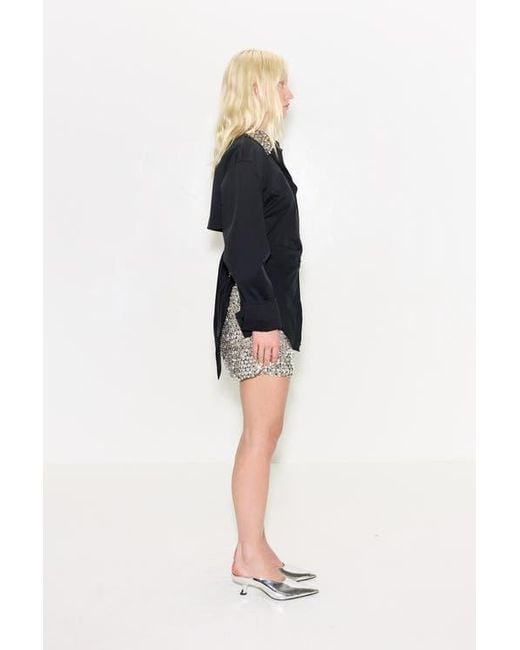 Simon Miller Black Loch Embellished Button Up