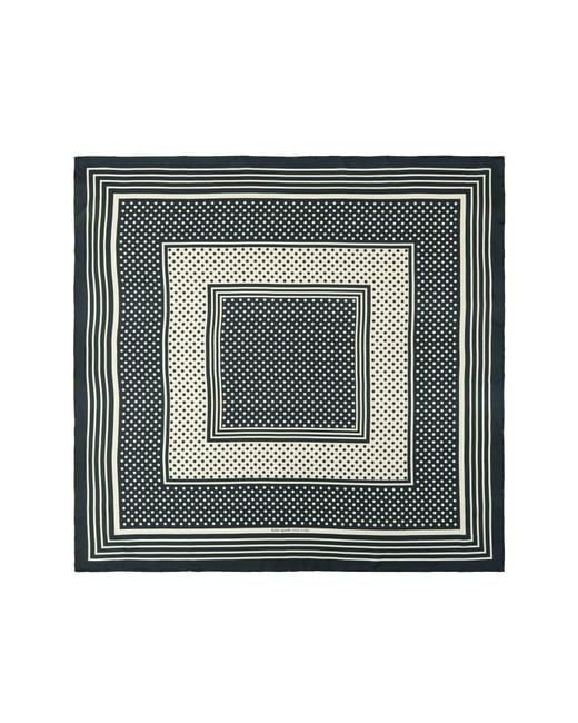Kate Spade Black Dot Silk Square Scarf