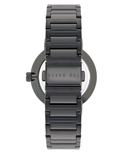 Ted Baker Black Recycled Stainless Steel Bracelet Watch for men