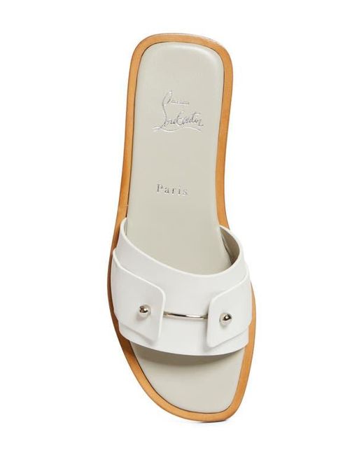 Christian Louboutin White Chambelimule Donna Slide Sandal
