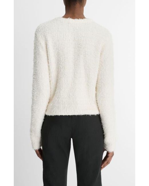 Vince White Italian Cotton-Blend Brocade Cardigan Jacket