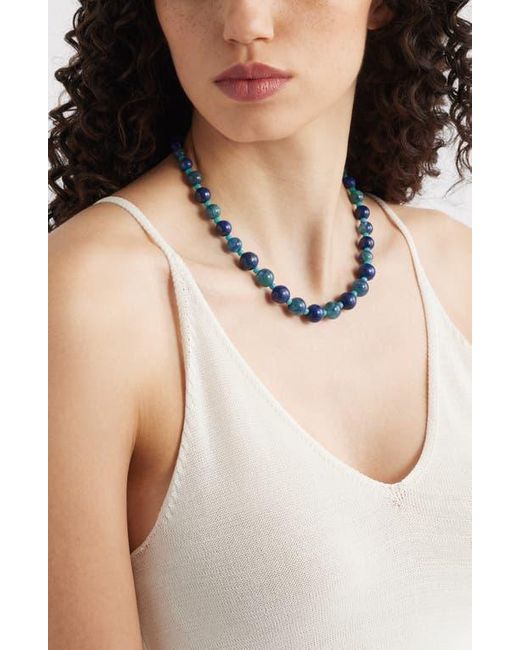 Nordstrom Blue Graduated Beaded Necklace