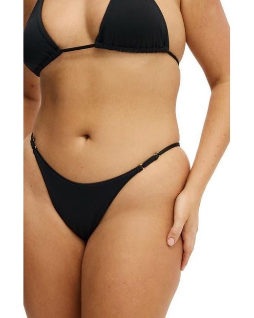 Cotton On Black Micro String Thong Bikini Bottom