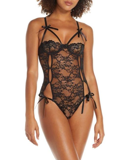 Oh La La Cheri Brown Zara Underwire Open Cup Open Gusset Lace Teddy