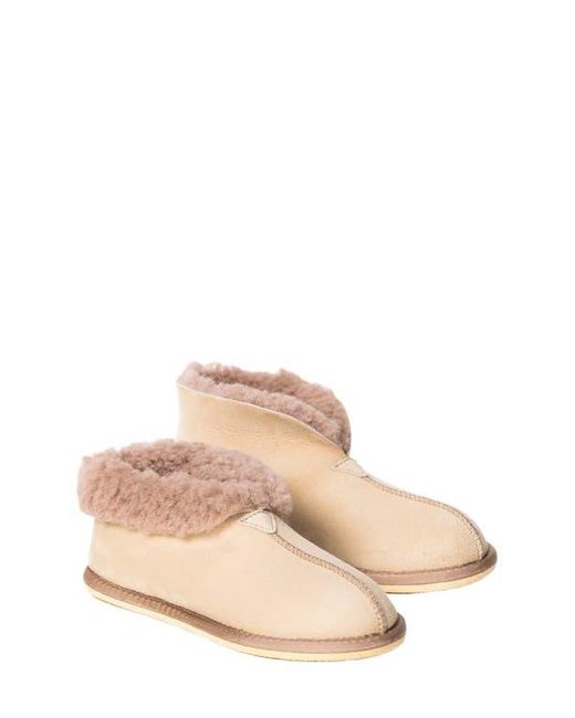 Celtic & Co. Natural Ladies' Shearling Bootee Slippers